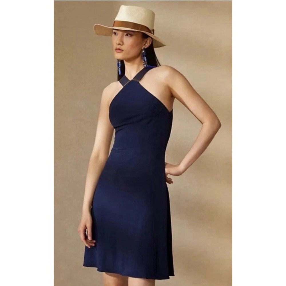 Ralph Lauren Collection Jinett Jersey Halter Day Dress Size 10 US - Picture 3 of 12